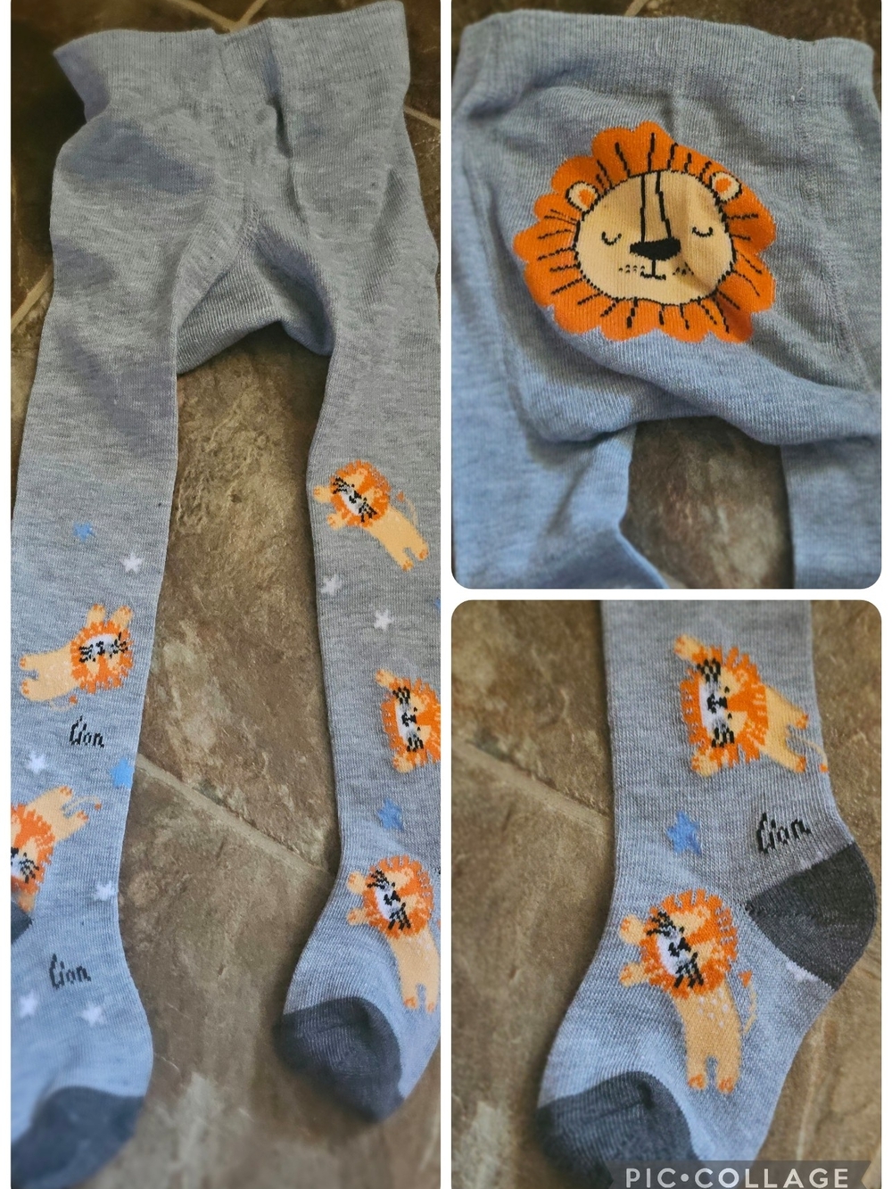 Children's Light Blue Lion Tights
